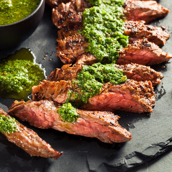 Grilled Wagyu Skirt Steak with Chimichurri Sauce